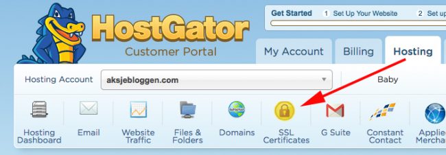 SSL Sertifikat Hostgator