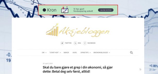 selge annonseplasser på bloggen